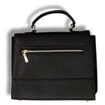 Trina Turk Vegan Leather Black Satchel Crossbody Strap Gold Hardware NWT Photo 1