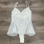 Victoria's Secret Victoria’s Secret Vintage Gold Label White Bridal Teddy Bodysuit Size Medium‎ Photo 5