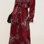 Vince Shirt Dress Womens 1X Floral Print Midi Tunic Forsythia Satin Tie Front Photo 0