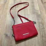 Steve Madden  | Women's Red White Faux Leather Adjustable Crossbody Bag Purse Photo 6