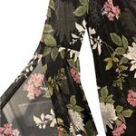 Tash and Sophie black flower print long sleeve dress size medium Photo 1