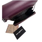 Karl Lagerfeld Vegan Leather CROSSBODY CLUTCH BAG Red Annette Cat Handbag Purse Photo 8