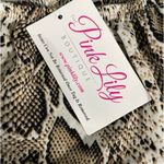 Pink Lily  Boutique Top Brown Snake Skin Off the Shoulder Blouse Womens Size S Photo 2