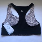 Johnny Was NWT  Calme Endurance Reversible Sports Bra  Black/ Cheetah Sz L Photo 1