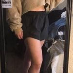 Fluffy Pullover Crop Top Tan Size L Photo 0