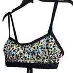 Xhilaration Black Bra with Confetti Pattern bathing suit top Photo 1