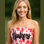 PINK - Victoria's Secret Women's  Red White Tie-Dye Huskers Crop Top S Photo 0