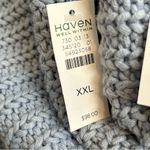 Haven Chunky Knit Ribbed Cowl Neck Sweater Light Blue NWT Photo 10