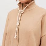 BDG  Porter Zip Up Sweatshirt Tan Size Medium NWT Photo 8