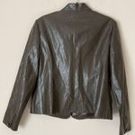 Drew  brown faux leather blazer jacket Photo 3