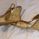 BCBGMAXAZRIA Women’s Gold Wedge Shoes  Photo 3