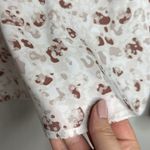 Frye Saltbreeze Combo Ivory/Brown Ruffled V-neckl/cuffs Long Sleeve Blouse M Photo 7