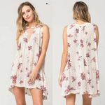 Free People  Tree Swing Floral Sleeveless Tunic Mini Boho Dress S Photo 1