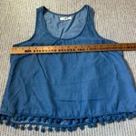Francesca's TGLA  Pom Pom Chambray Tank Photo 1