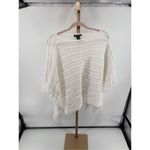Ralph Lauren Lauren White Knit Fringe Poncho Sweater Size Large/XL Beach Travel Photo 7