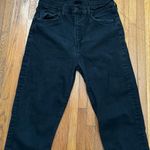 Mother High Waisted Rider Ankle Not Guilty Black jeans, size 32 designer grunge Photo 8