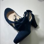 Chic Navy Women's Heels with Bow Detail Blue Size 8 Photo 4
