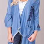 NWT Billy T Rose Embroidered Jacket Blue Size M Photo 0