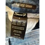 Seven7  Distressed Faux Pearl Mid Rise Skinny Size 4 Photo 3