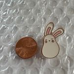 Cute Bunny Rabbit Enamel Pin Brooch Lapel Kawaii Cartoon Aesthetic New Easter Tan Photo 1