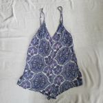 Victoria's Secret Women’s Paisley Shortie Romper Blue Loungewear size Small Photo 2