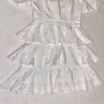 Caroline Constas Irene Ruffle Eyelet White Off Shoulder Mini Dress size 6 Photo 3