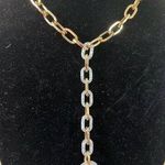 Rebecca Minkoff with Silver Glitter Lariat Necklace Photo 0