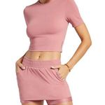 Koral  Baby Cropped Athletic Top Light Pink Short Sleeve XS Photo 0