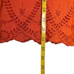 Fig & Flower Womens Boho Peasant Top Orange 3/4 Sleeve Lace Eyelet Lightweight Size undefined Photo 10