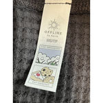 Aerie Offline By Waffle Knit Sweater Womens Size XXS Gray V Neck Long Sleeve NWT Photo 6