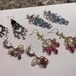 Lot Of 4 Beaded Pierced Earrings Dangle Mix Bead Photo 4