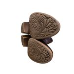 Comfortiva Ankle Boots Creston Eggplant Red Leather Multi Sweater Knit Size 9M Photo 7