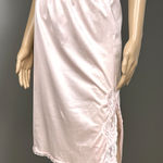 Vintage Sears Half Slip Skirt Size Small Baby Pink Lace Slit 100% Nylon USA Photo 0