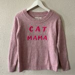 Loft Cat Mama Crew Neck Pullover Sweater Size XS Novelty Pink Photo 6