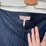 Rebecca Taylor Tailored by  Navy Blue Pinstripe Wide Leg Dress Pants Size 14 Photo 2