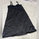 38 black silky nylon baby doll slip Size L Photo 3