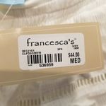 {M} NWT Francesca Casola Lace Off The Shoulder Corset Tie Back Ivory Dress White Size M Photo 7