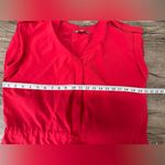 Athleta  12 Hibiscus Red‎ Sutton Romper V Neck Cinch Waist Pockets Short Sleeve Photo 3