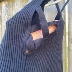 Brooklyn Karma  Black Ribbed Cut Out Crop Sweater Top | L Photo 1