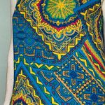 Allison Joy NWT Women’s Teal Tribal Abstract Printed Tank Top Photo 1