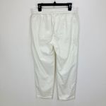J.Crew Linen Cotton Drawstring Pants Pull On Comfy Pockets Ankle White US 8 NWT Photo 7