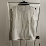 Cabela's  Women's Snake River Fleece Vest White Grey Zip Pockets Size Medium Photo 6