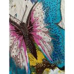 Vintage Azi Mesh Top Large Butterfly Floral Embellished Artsy Whimsy Tattoo Y2K Photo 14