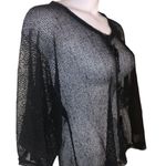 Noelle black mesh swim coverup Black Size undefined Photo 4