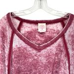 Freeloader  Burgundy Burnout Oversized Long Sleeve Lightweight Top Photo 3