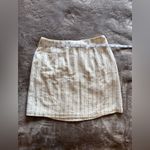 Sage  THE LABEL Linen Baked Goods Mini Skirt Pinstripe Cream Women’s Sz S NWT Photo 5