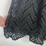 SUGAR+LIPS All My Love Women's Plunging Neck Lace Mini Dress Black Pleats Small Photo 7