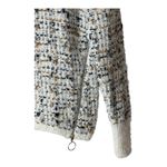 Bobeau Sweater‎ Women XS Ivory Black Tweed Knit Side Zip Crew Neck Pullover NWT Photo 4