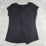 Gaiam  Womens Black Top Short Sleeve Size L Large Photo 6