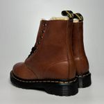 Dr. Martens 1460 Serena Faux Fur Lined Farrier Leather Combat Boots - Saddle Tan Photo 2